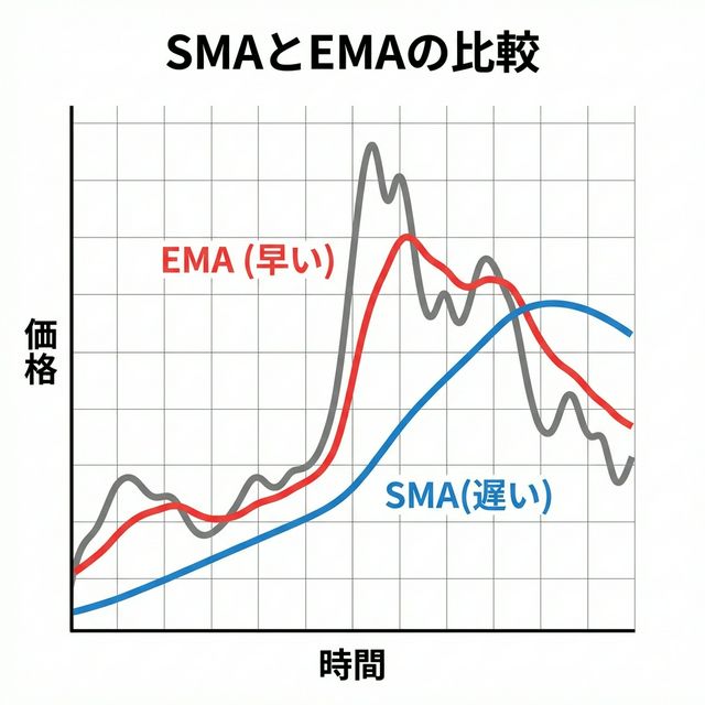 SMAとEMAの反応速度の違い